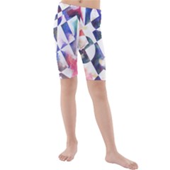 Abstract Art Work 1 Kids  Mid Length Swim Shorts by mbs123