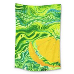 Zitro Abstract Sour Texture Food Large Tapestry by Amaryn4rt