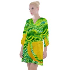 Zitro Abstract Sour Texture Food Open Neck Shift Dress by Amaryn4rt