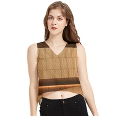 Architecture Art Boxes Brown V-neck Cropped Tank Top by Amaryn4rt