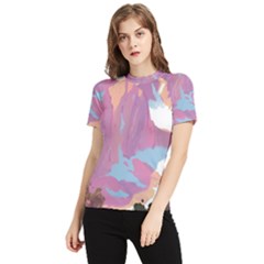 Pink Mountains Grand Canyon Psychedelic Mountain Women s Short Sleeve Rash Guard by Modalart