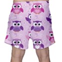 Seamless Cute Colourfull Owl Kids Pattern Men s Shorts View2