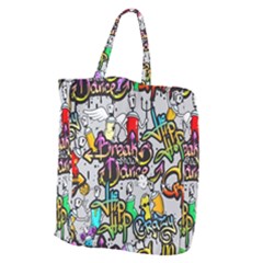 Hip Hop Background Giant Grocery Tote by Bedest