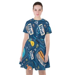 Seamless Pattern Vector Submarine With Sea Animals Cartoon Sailor Dress by Bedest