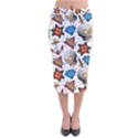 Full Color Flash Tattoo Patterns Velvet Midi Pencil Skirt View1