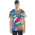 Comic Colorful Seamless Pattern Men s Sport Mesh T-Shirt View1