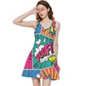 Comic Colorful Seamless Pattern Inside Out Racerback Dress View3