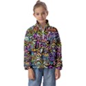 Graffiti Word Seamless Pattern Kids  Half Zip Hoodie View1