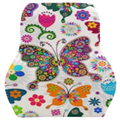 Butterflies Abstract Colorful Floral Flowers Vector Car Seat Back Cushion  by Pakjumat