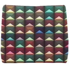 Diamond Geometric Square Design Pattern Seat Cushion by Pakjumat