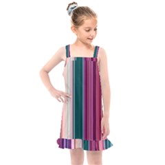 Vertical Line Color Lines Texture Kids  Overall Dress by Pakjumat