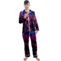 Synthwave City Retrowave Wave Men s Long Sleeve Satin Pajamas Set View1