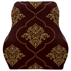 Vector Gold Ornament Pattern Seamless Damask Car Seat Velour Cushion  by Pakjumat