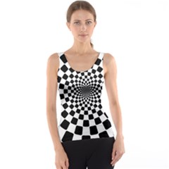 Geomtric Pattern Illusion Shapes Women s Basic Tank Top by Pakjumat