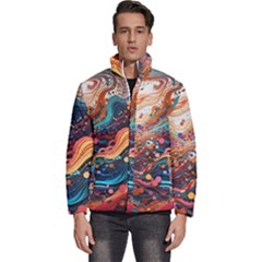 Pattern Abstract Men s Puffer Bubble Jacket Coat by Pakjumat