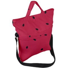 Minimalist Summer Watermelon Wallpaper Fold Over Handle Tote Bag by Pakjumat