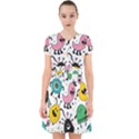 Funny Monster Pattern Adorable in Chiffon Dress View1