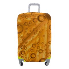 Lime Water Bubbles Macro Light Detail Background Luggage Cover (small) by Pakjumat