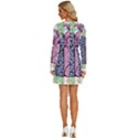 Brain Heart Balance Emotion Long Sleeve Deep V Mini Dress  View4