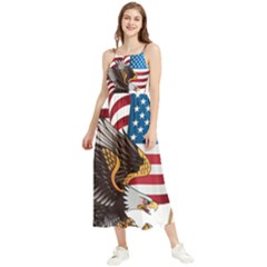 American Eagle Clip Art Boho Sleeveless Summer Dress by Maspions