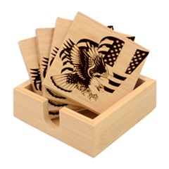 American Eagle Clip Art Bamboo Coaster Set by Maspions