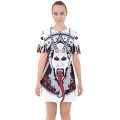 Krampus Sixties Short Sleeve Mini Dress by Maspions