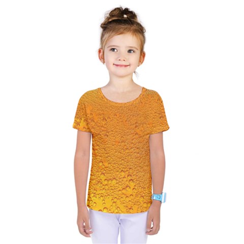 Beer Bubbles Pattern Kids  One Piece T-shirt by Maspions