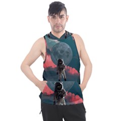 Astronaut Moon Space Nasa Planet Men s Sleeveless Hoodie by Maspions