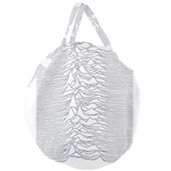 Joy Division Unknown Pleasures Giant Round Zipper Tote by Maspions