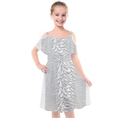 Joy Division Unknown Pleasures Kids  Cut Out Shoulders Chiffon Dress by Maspions