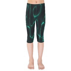 Green Pattern Background Abstract Kids  Capri Leggings  by Hannah976