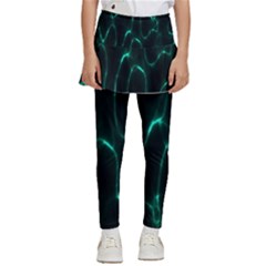 Green Pattern Background Abstract Kids  Skirted Pants by Hannah976