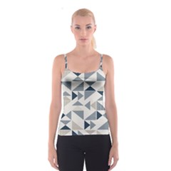 Geometric Triangle Modern Mosaic Spaghetti Strap Top by Hannah976