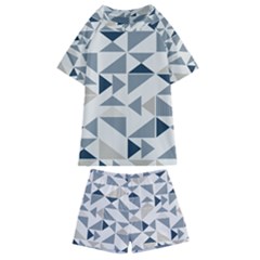 Geometric Triangle Modern Mosaic Kids  Swim T-shirt And Shorts Set by Hannah976