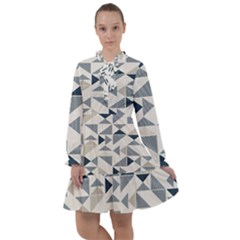 Geometric Triangle Modern Mosaic All Frills Chiffon Dress by Hannah976