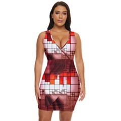 Pattern Structure Light Patterns Draped Bodycon Dress by Hannah976