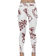 Red And White Christmas Breakfast  Classic Yoga Leggings by ConteMonfrey