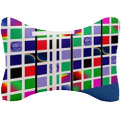 Color Graffiti Pattern Geometric Seat Head Rest Cushion by Hannah976