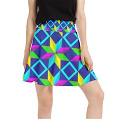 Pattern Star Abstract Background Waistband Skirt by Hannah976