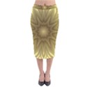 Background Pattern Golden Yellow Velvet Midi Pencil Skirt View1