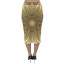 Background Pattern Golden Yellow Velvet Midi Pencil Skirt View2