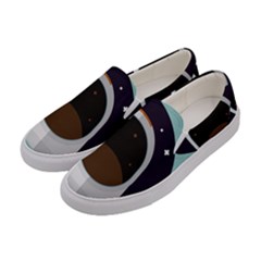 Astronaut Space Astronomy Universe Women s Canvas Slip Ons by Sarkoni