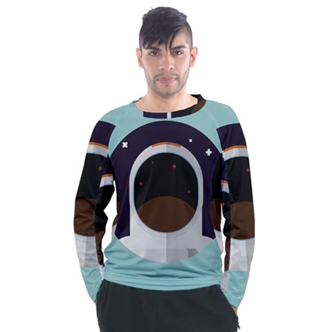 Astronaut Space Astronomy Universe Men s Long Sleeve Raglan T-shirt by Sarkoni