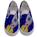 Rocket Ship Launch Vehicle Moon Kids  Canvas Slip Ons View1