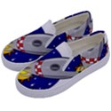 Rocket Ship Launch Vehicle Moon Kids  Canvas Slip Ons View2