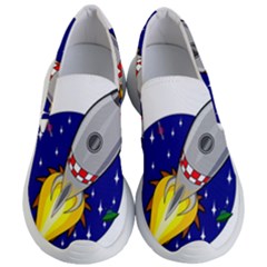 Rocket Ship Launch Vehicle Moon Women s Lightweight Slip Ons by Sarkoni