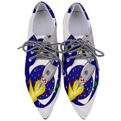 Rocket Ship Launch Vehicle Moon Pointed Oxford Shoes by Sarkoni