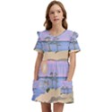 Vacation Island Sunset Sunrise Kids  Frilly Sleeves Pocket Dress View1