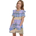 Vacation Island Sunset Sunrise Kids  Frilly Sleeves Pocket Dress View3