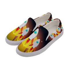 Rocket Take Off Missiles Cosmos Women s Canvas Slip Ons by Sarkoni